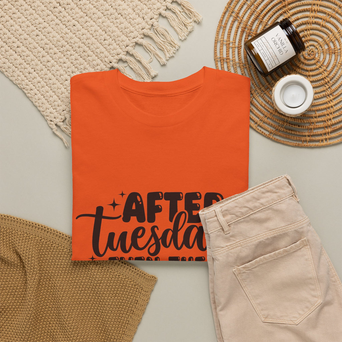 Graphic Tee — "After Tuesday Even The Calendar Says WTF" Funny Casual Shirt