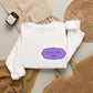 Wear What Today Crewneck Sweatshirt — Minimal Purple Label Graphic