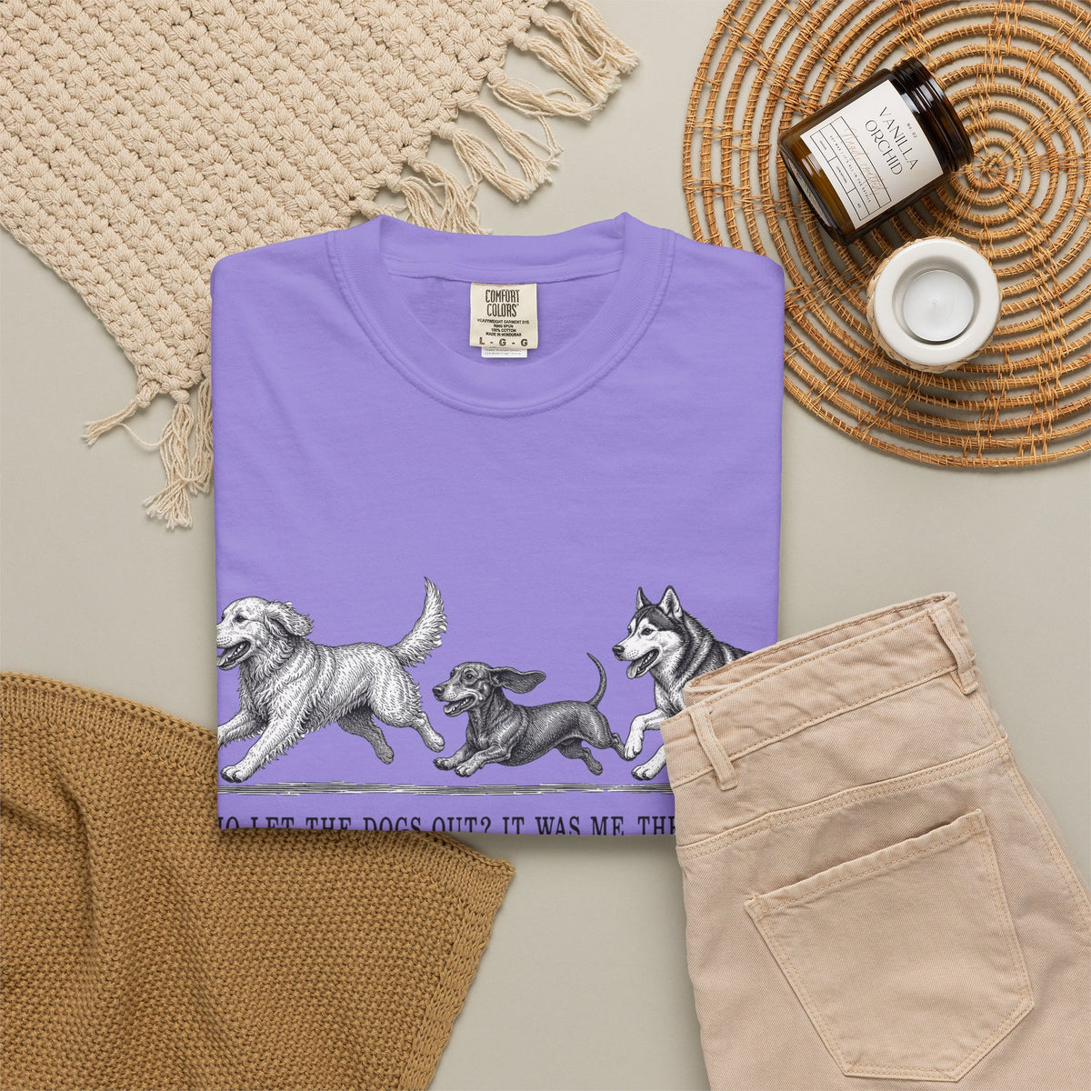 Dog Parade T-Shirt — "Who Let the Dogs Out?" Vintage Puppy Graphic Tee