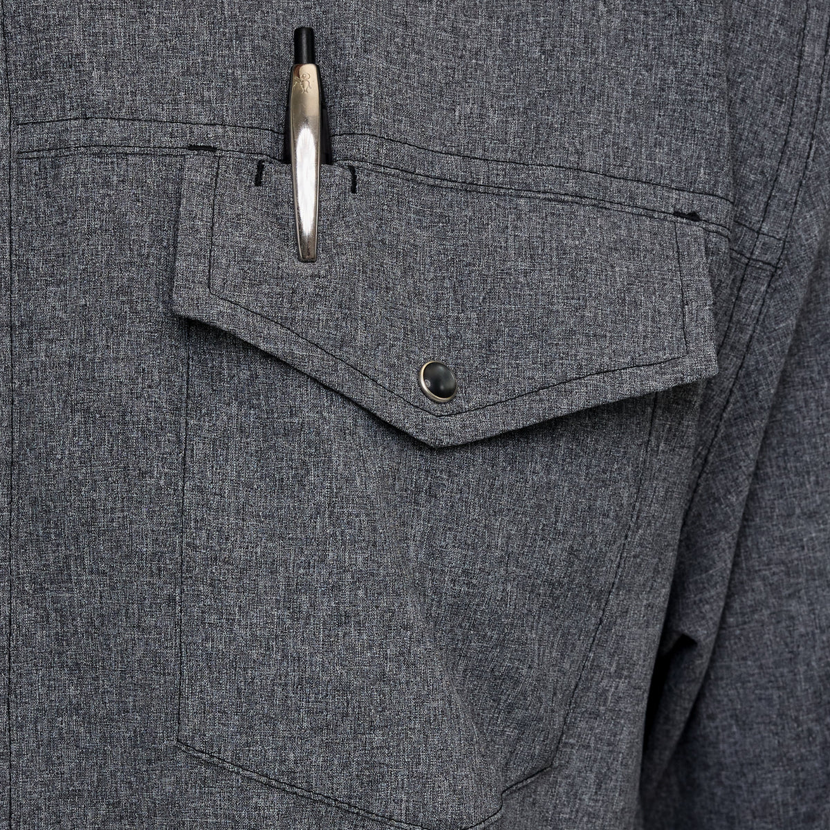 Caviar Pearl Snap Shirt | Long Sleeve