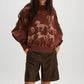 Autumn Winter Women Clothing Printing Loose Casual Top All Matching Hoodie Women