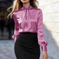 Women Clothing Spring Summer Business Office Long Sleeve Shirt Top