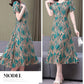 New Fashion Casual 2024 Summer Elegant Dresses For Women O-Neck Print Vintage Short Sleeve Dress Loose Women Clothing