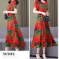 New Fashion Casual 2024 Summer Elegant Dresses For Women O-Neck Print Vintage Short Sleeve Dress Loose Women Clothing