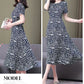 New Fashion Casual 2024 Summer Elegant Dresses For Women O-Neck Print Vintage Short Sleeve Dress Loose Women Clothing