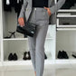 Lapel Button-Down Jacket & Slim-Fit Trousers Suit – 15 Colors XS–XXL