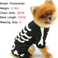 Halloween Dog Costumes For Small Dog Glow In The Dark Skeleton Pet Jumpsuit Skull Puppy Pajamas Breathable Stretchy Halloween Holiday Cosplay Party Apparel