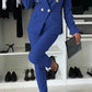 Lapel Button-Down Jacket & Slim-Fit Trousers Suit – 15 Colors XS–XXL
