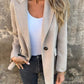 Ins Button Lapel Short Blazer Winter Fashion Commuter Jacket Outwear Women's Clothing