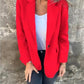 Ins Button Lapel Short Blazer Winter Fashion Commuter Jacket Outwear Women's Clothing